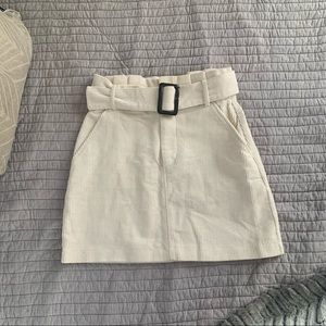 Cream Corduroy Skirt
